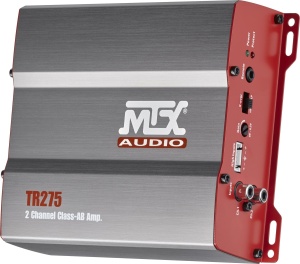 Amplificator auto MTX TR275 seria TR Terminator 220W RMS @4Ω cu 2 canale, clasa AB, cu X-over activ, 2 X 110W RMS 2Ω, 2 X 75W RMS 4Ω, 1 X 220W RMS 4Ω