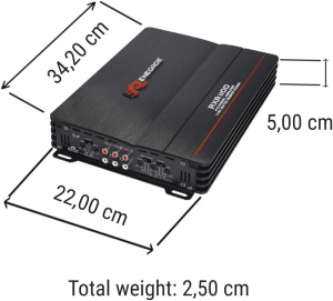 Amplificator Difuzoare Auto RENEGADE RXA1100 4 Canale Clasa A/B 4 x 135 Watt Rms 4 x 275 Watt Max Amplificare Bass Spl Auto Black