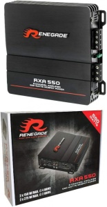 Amplificator Subwoofer Auto RENEGADE RXA550 RXA 550 2 Canale Stereo Clasa AB 2 x 135 Watt RMS 550 Watt Max cu Bass Boost