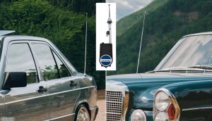 Antenă radio auto retro Blaupunkt Autojet 25 cu tijă telescopica, electrica, cablu 1,4 m lungime