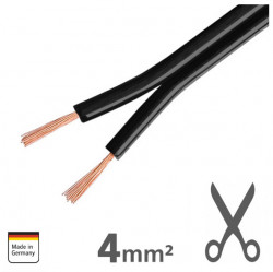 Cablu bifilar pentru difuzoare 2 x 4.0 mm², cupru premium, 1 m XLS400 Cablu pentru difuzoare 2×4.0mm², AMPIRE