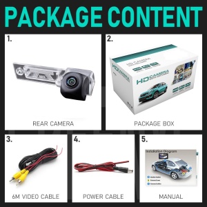 Camera marsarier HD, unghi 170 grade cu StarLight Night Vision VW Passat B5 Sedan, B6 Variant, Touran, Caddy, Jetta, Golf Plus - FA9136