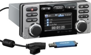 CLARION CMV1 DVD/CD/USB/MP3 PLAYER 1DIN, MARIN, REZISTENT LA APĂ