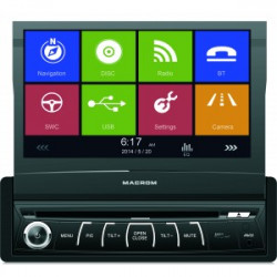 DVD RETRACTABIL MACROM M-DVD 6560 1DIN UNIVERSAL LCD 7'' GPS CARKIT MODEL PREMIUM