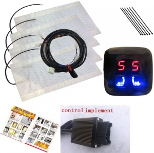 Kit Incalzire In Scaune Auto Universal Carbon Buton Digital Push Slim 5 Trepte Montaj Profesional In Toata Tara!