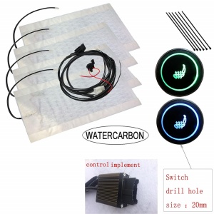 Kit Incalzire In Scaune Auto Universal Carbon Buton Rotund Push Slim 3 Trepte RGB Montaj Profesional In Toata Tara!