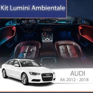 Lumini ambientale dedicate Audi A6 RS6 C7 2012-2018 set complet control telefon sau sistem original