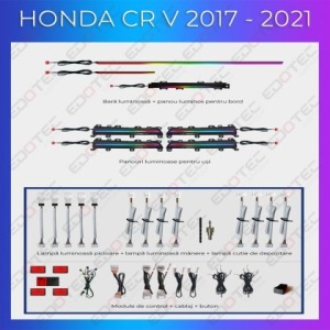 Lumini ambientale dedicate Honda Civic 2022 set complet control telefon sau sistem original