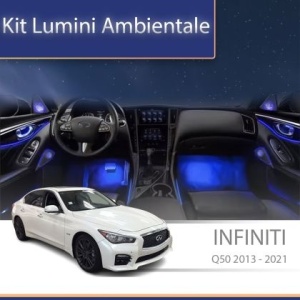 Lumini ambientale dedicate Inifnity Q50 2013-2021 set complet control telefon sau sistem original