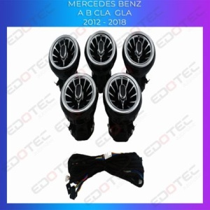 Lumini Ambientale dedicate ventilatoare fata Mercedes Clasa A B GLA CLA W176 sistemul original sau telefon
