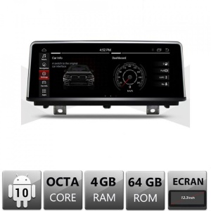 NAVIGATIE ANDROID 10 DEDICATA BMW SERIA 1 F20 2013-2017 ECRAN 12,3” CAPACITIV INTERNET WIFI PROCESOR CORTEX A9 1,6GHZ 4GB RAM 64GB ROM CARKIT BLUETOOTH PRELUARE AGENDA TELEFONICA MIRROR LINK MODEL EDT-F20-NBT-V2