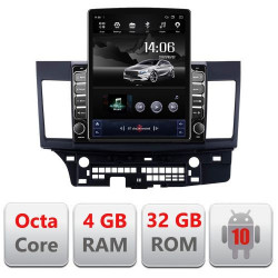 NAVIGAȚIE ANDROID 10 DEDICATA MITSUBISHI LANCER 2008- ECRAN CAPACITIV TIP TESLA 9,7" PROCESOR OCTACORE 4GB RAM 32GB MEMORIE INTERNA DVR CARKIT BLUETOOTH MIRROR LINK MODEL TESLA KIT-037+EDT-E710