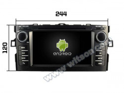 NAVIGATIE ANDROID 9.0 DEDICATA TOYOTA AURIS 2007-2012 WITSON W2-RVF5730 ECRAN IPS INTERNET 4G WIFI OCTA-CORE 4G RAM 64GB CARKIT MIRROR LINK GPS WAZE