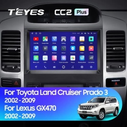 Navigatie Auto Teyes CC3 Toyota Land Cruiser Prado J120 2002-2009 4+32GB 9" QLED Octa-core 1.8Ghz, Android 4G Bluetooth 5.1 DSP