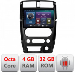 NAVIGATIE CARPAD ANDROID 10 DEDICATA SUZUKI JIMNY 2007-2016 ECRAN 9" CAPACITIV INTERNET 3G WIFI PROCESOR CORTEX A9 OCTA CORE 4G RAM 32GB 1,6 GHZ DVR CARKIT BLUETOOTH MIRROR LINK MODEL KIT-JIMNY07+EDT-E409