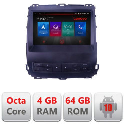 NAVIGATIE CARPAD ANDROID 10 DEDICATA TOYOTA PRADO J120 2002-2009 ECRAN CAPACITIV OCTACORE 4GB RAM 64 GB ROM DVR CARKIT BLUETOOTH MIRROR LINK MODEL LENOVO KIT-j120+EDT-E509-PRO