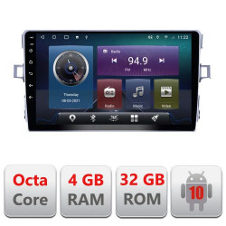 NAVIGATIE CARPAD ANDROID 10 DEDICATA TOYOTA VERSO 2010- ECRAN 9" CAPACITIV INTERNET 3G WIFI PROCESOR CORTEX A9 OCTA CORE 4G RAM 32GB 1,6 GHZ DVR CARKIT BLUETOOTH MIRROR LINK MODEL KIT-133+EDT-E409