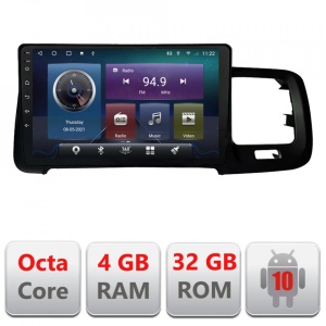 NAVIGATIE CARPAD ANDROID 10 DEDICATA VOLVO S60 2008-2014 ECRAN 9" CAPACITIV INTERNET 3G WIFI PROCESOR CORTEX A9 OCTA CORE 2G RAM 32GB 1,6 GHZ DVR CARKIT BLUETOOTH MIRROR LINK MODEL KIT-S60-08+EDT-E409