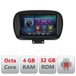 NAVIGATIE CARPAD ANDROID DEDICATA FIAT 500X 2015- ECRAN 9" CAPACITIV INTERNET 3G WIFI PROCESOR CORTEX A9 OCTA CORE 4G RAM 32GB 1,6 GHZ DVR CARKIT BLUETOOTH MIRROR LINK MODEL KIT-539+EDT-E409