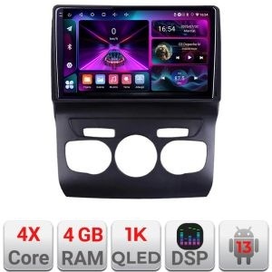 Navigatie Citroen C4 2011-2016 Quad Core A-241 4+64 InCell Display 1K Android Waze USB Navigatie Internet Youtube Radio KIT-241+EDT-E210-RK