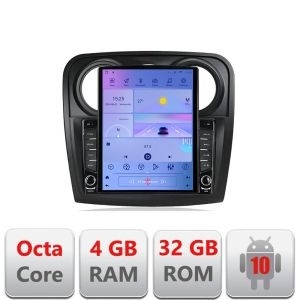 Navigatie Dacia Sandero Logan 2012-2020 G-sandero ecran tip TESLA 9.7" cu Android Radio Bluetooth Internet GPS WIFI 4+ kit-sandero+EDT-E709