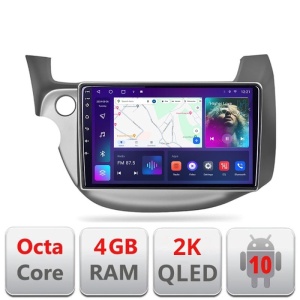 Navigatie Dedicata Honda Jazz Fit 2 2007-2014 Android Ecran Qled 2K Octa Core 4+32GB Kit-fit-08+EDT-E409-2K