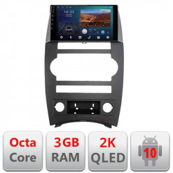 Navigatie dedicata Jeep Commander Android ecran Qled 2K Octa Core 3+32 carplay android auto Kit-commander+EDT-E309v3-2K