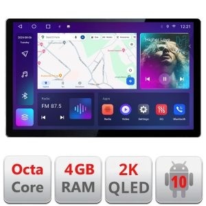 Navigatie dedicata Toyota Auris 2007-2013 N-auris-2013 Edonav ecran 13" 2K 4+32 Android Waze USB Navigatie 4G 360 Toslink Yout KIT-auris-2013+EDT-E413-2K+KIT-10-9
