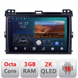 Navigatie dedicata Toyota Prado 2007- B-456 Android Ecran 2K QLED octa core 3+32 carplay android auto KIT-456+EDT-E309V3-2K