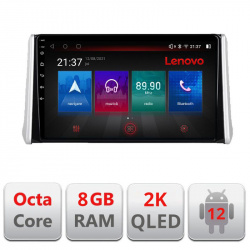 Navigatie dedicata Toyota Rav4 2018- M-RAV4 Octa Core Android Radio Bluetooth GPS WIFI/4G DSP LENOVO 2K 8+128GB 360 Toslink