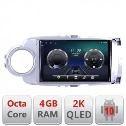 Navigatie dedicata Toyota Yaris 2010-2018 C-YARIS10 Android Octa Core Ecran 2K QLED GPS 4G 4+32GB 360 KIT-YARIS10+EDT-E409-2K