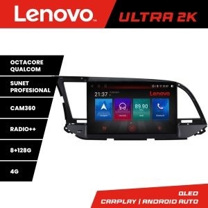 Navigatie HHyundai Elantra 2015-2018 M-581 Octa Core Android Radio Bluetooth GPS WIFI/4G DSP 2K 8+128GB 360 Tosl KIT-581+ULTRA-2K-9-8+128