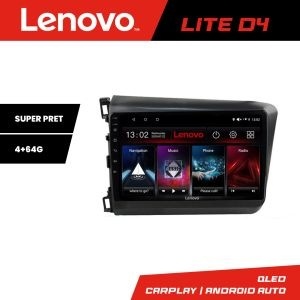 Navigatie Honda Civic 2012-2015 Lenovo Kit-132 4+64 GB Android Waze USB Navigatie Internet Youtube Radio KIT-132+LITE-D4-9-4+64