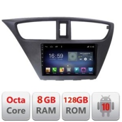 Navigatie Honda Civic 2012-2016 F-CIVIC Octa Core cu Android Radio Bluetooth Internet GPS WIFI DSP 8+128GB 4G KIT-civic+EDT-E609+ctsho006.2+ctmultilead.2+cab-un