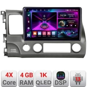 Navigatie Honda Civic Sedan A-044 4+64 InCell Display 1K Android Waze USB Navigatie Internet Youtube Radio KIT-044+EDT-E210-RK