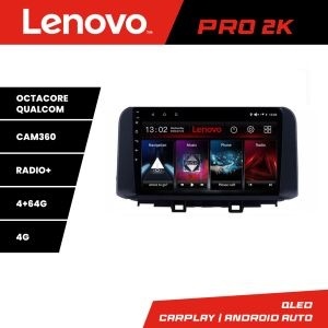 Navigatie Hyundai Kona Lenovo Kit-1058 8 core QLED 2K 4+64 360 Android Waze USB Navigatie Internet Youtube Radio KIT-1058+PRO-2K-10-4+64
