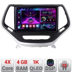Navigatie Jeep Cherokee 2014-2019 A-248 4+64 InCell Display 1K Android Waze USB Navigatie Internet Youtube Radio KIT-248+EDT-E210-RK