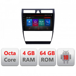 NAVIGAȚIE LENOVO ANDROID DEDICATĂ AUDI A6 C5 1999-2004 ECRAN CAPACITIV OCTACORE 4GB RAM 64 GB ROM DVR CARKIT BLUETOOTH MIRROR LINK MODEL LENOVO KIT-102+EDT-E509-PRO