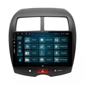 Navigatie Mitsubishi ASX / Peugeot 4008 (2010-2018), 8GB RAM, Android, Octacore, Slot Sim 4G, DSP, GPS, Wi-FI, Carplay, Android Auto, USB, Bluetooth, Waze, Touchscreen, 10.1 Inch - Img 2