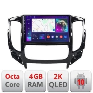 Navigatie Mitsubishi L200 2014-2020 C-1094 Android Octa Core Ecran 2K QLED GPS 4G 4+32GB 360 KIT-1094+EDT-E409-2K