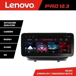 Navigatie Renault Clio 3 2005-2013 Lenovo PRO 4+64 12.3 inch qled android 4G DSP gps internet Co kit-clio3+PRO-12.3-4+64