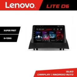 Navigatie Renault Megane 2 Lenovo Kit-098 8 core 6+128 GB Android Waze USB Navigatie Internet Youtube Radio KIT-098+LITE-9-6+128