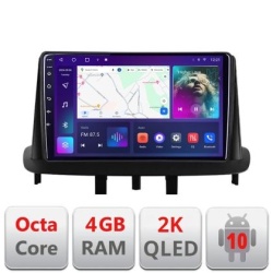 Navigatie Renault Megane 3 Fluence C-145 Android Octa Core Ecran 2K QLED GPS 4G 4+32GB 360 KIT-145+EDT-E409-2K KIT-145+EDT-E409-2K Compatibil cu Renault Megane 3 2010-2016 / Fluence 2010-2016