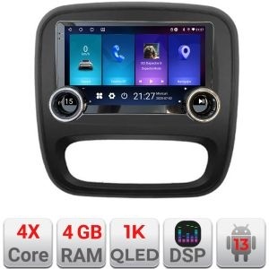 Navigatie Renault Trafic 2014-2017 Kit-rt09 Edotec 4+64 10.5 inch Incell 1K android Wifi 5Ghz gps internet Q kit-rt09+EDT-E211-RK