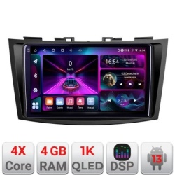 Navigatie Suzuki Swift 2010-2017 A-179 4+64 InCell Display 1K Android Waze USB Navigatie Internet Youtube Radio KIT-179+EDT-E209-RK