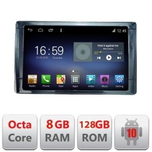Navigatie Toyota 2din F-TY2DIN Octa Core cu Android Radio Bluetooth Internet GPS WIFI DSP 8+128GB 4G KIT-TY2DIN+EDT-E609