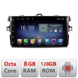 Navigatie TOYOTA Corolla 2007-2013 F-063 Octa Core cu Android Radio Bluetooth Internet GPS WIFI DSP 8+128GB 4G KIT-063+EDT-E609