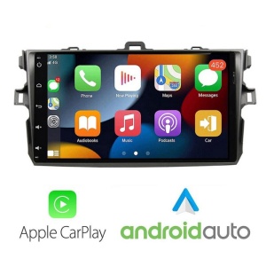 Navigatie Dedicata Toyota Corolla Ecran 9” Functie Carplay Android Auto Radio Carkit Bluetooth Intrare Camera Marsarier USB Comenzi Volan Model J-063