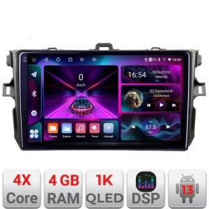 Navigatie Toyota Corolla A-063 4+64 InCell Display 1K Android Waze USB Navigatie Internet Youtube Radio KIT-063+EDT-E209-RK