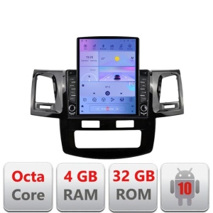 Navigatie Toyota Hilux 2008-2014 G-143 ecran tip TESLA 9.7" cu Android Radio Bluetooth Internet GPS WIFI 4+32GB DSP 4G KIT-143+EDT-E709